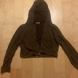Cropped brown hoodie